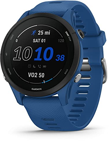 Garmin Forerunner® 255, GPS Running Smartwatch, Advanced Insights, Long-Lasting Battery, Tidal Blue (Renewed)