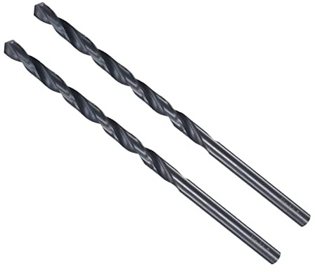 CoCud Drehbohrer 6.8mm Bohren Durchmesser Schwarzoxid Hochleistungsstahl Extra Lang Gerade Schaft - (Verwendung: für Edelstahl Legierung Metall) 2Stk