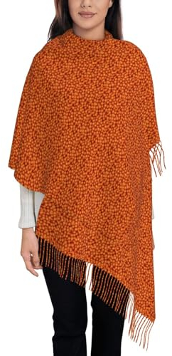 Melbrakin Basketball Orange Winter warme Schals, weiche Kaschmirschals für Damen, große Schals, modische Schals für Damen