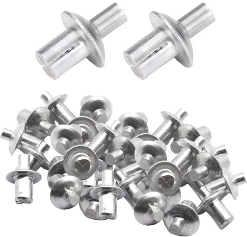 Rivetti con nucleo in alluminio da 100 pezzi con testa tonda, rivetto in alluminio ad espansione con maschiatura, rivetto con nucleo a testa tonda piatta