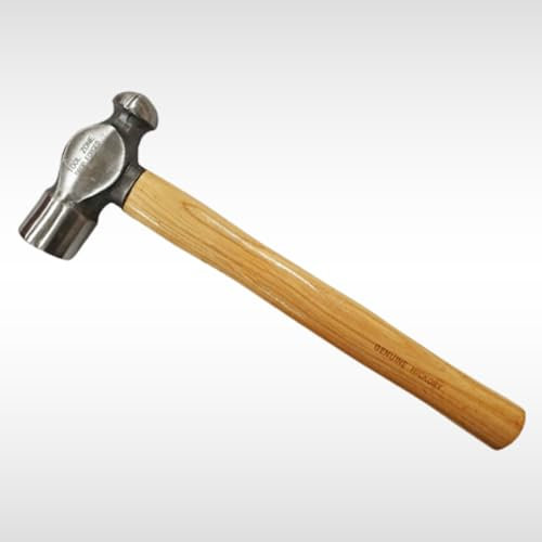 Dunnet Tools Hammer with Fibreglass Handle | Durable Carbon Steel Head for Camping, Pin, Panel, Tack, & Nails | Lightweight Claw & Small Hammer, Estwing Style (32oz Wooden Ball Pein)