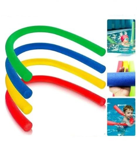 Schwimmnudel für Kinder und Erwachsene, Schaumstoff-Schwimmnudel, Schwimmhilfe, starkes, flexibles Schwimmgerät, 1,5 m, helle Schaumstoffnudeln, zum Schwimmen, Schwimmen und für Bastelprojekte