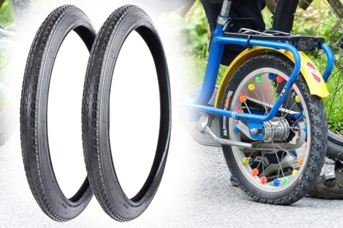 BISOMO 2 Fahrradreifen 20 x 1,75 Zoll, Fahrrad Reifen 47-406, Drahtreifen, Fahrraddecke, Fahrradmantel, Jugendfahrrad Kinderfahrrad BMX universal