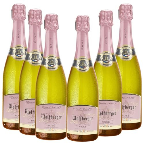 Crémant Wolfberger Rosé Brut, 6x0,75 l Flaschen Schaumwein aus dem Elsass.