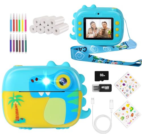 ARNSSIEN Kids Camera Instant Print,Children Digital Camera Toys with HD Video for Kids Aged 3-12,Christmas Birthday Festival Present for Girls Boys,with 7 Rolls Instant Paper,M3