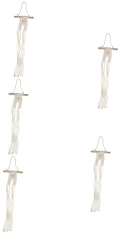 TOPBATHY 5St Hutablage wandverkleidung wand polsterung Mode-Design kleiderstangenhalter cap aufhänger Boho-Dekoration eincremehilfe baumwollseil Hutaufhänger aus Makramee Hutständer Holz