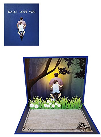 MDHQ Für Kreative 3D Grußkarte Zum Vatertag Handgefertigte Geschenke Geburtstagskarten Für Papa Geschenkkarte Mit Umschlag 12 5 X 15 5