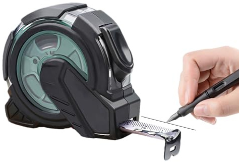 Mètre Ruban - Mètre Ruban Compact avec Rétraction et,Règle Métallique Rétractable avec Blocage Compact en Acier Inoxydable pour Menuiserie Bricolage Chantiers Construction et Projets de M