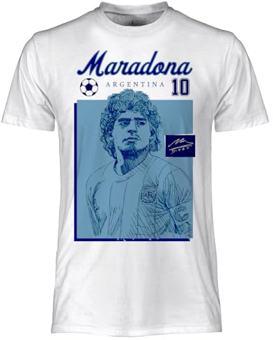 Maradona - Camiseta oficial unisex de algodón, camiseta de ajuste regular para adulto y niño