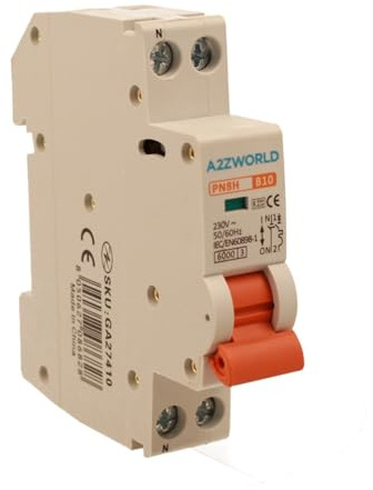Leitungsschutzschalter Kurve B 10A B10, 1P+N 6kA, 1 Modul DIN 220V AC, zertifiziert IEC60898-1, Serie PN8H