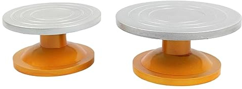 YGLONG Tornio da Vasaio Ruota for Ceramica in Argilla Antiscivolo, Ruota for Scultura Resistente, Piattaforma Girevole for verniciatura a spruzzo, modellismo in Ceramica, Artigianato(Diameter 25cm)
