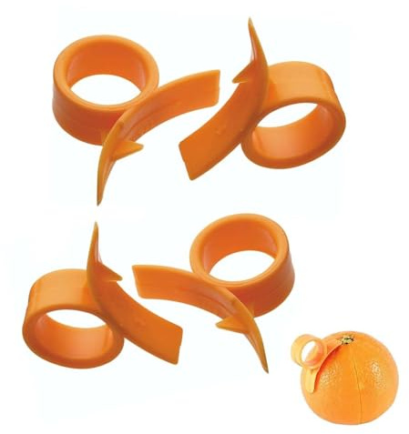 Confezione da 4 pelapatate per arance, facile e sicuro, multiuso, efficiente, per la cucina di casa, la cottura, la preparazione di insalate, cocktail, dessert con arance, lime, pompelmo