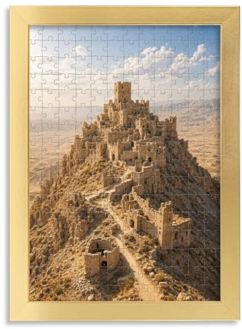 CLAMARO Puzzlerahmen Puzzled für 48x68,3 cm Puzzle, Gold Glänzend | Acrylglasscheibe, HDF-Rückwand, Metall-Zackenaufhänger, Hoch- und Querformat, geeignet für 500 bis 1000 Teile, 30 mm Leiste