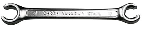 SW-Stahl 01401L Bremsleitungsschlüssel 12x13 mm - Offener Ringschlüssel | Leitungsschlüssel Sechskant aus Chrom-Vanadium Stahl für KFZ-Wartung, Reparatur von Bremsen, präzise Kraftübertragung