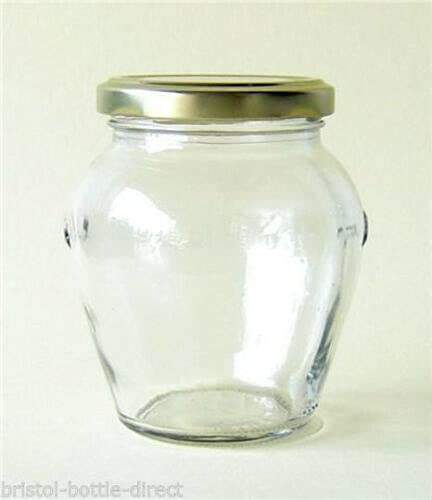 The Bottle Company - Vasetto rotondo di vetro con coperchio dorato, per marmellate, salse, conserve, sottaceti, candele, caramelle, miele, bomboniere, 30 pezzi, 314 ml