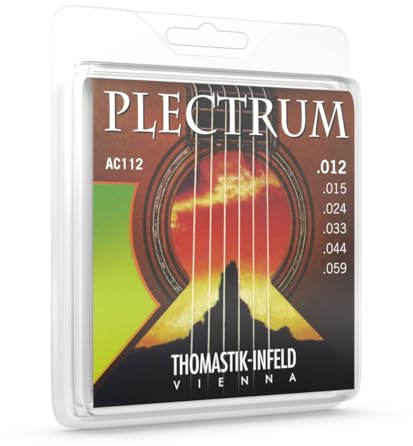 Thomastik-Infeld AC112 Acoustic Guitar Strings: Plectrum Series 6 String Set E, B, G, D, A, E, Natural