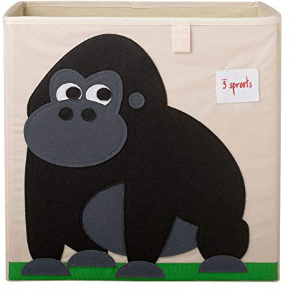 3 Sprouts - Scatole Porta Giochi - Contenitore Giochi Bambini - Scatola Giochi per Bambini - Contenitori per Giochi Bambini - Portagiochi Bambini Contenitori - Scatola Porta Giochi - Gorilla