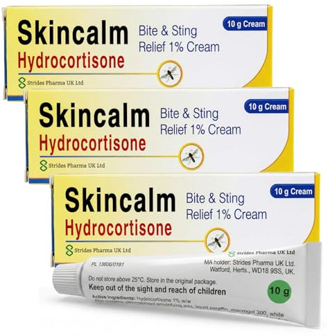3 x Skincalm 10g Bite and Sting Relief 1% Cream