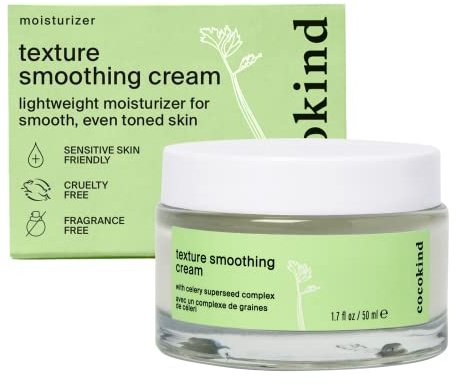 Cocokind Texture Smoothing Cream, Face Moisturizer with Squalane, Celery Seed and Cucumber, Face Lotion Moisturizer Face, Hydrating Face Cream