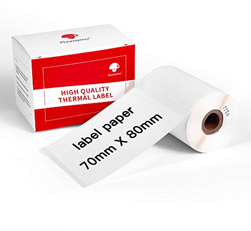 Phomemo M200 Etichetta termica, Etichetta autoadesiva, 2.75''x3.14''(70x80mm), compatibile con stampante per etichette Phommeo M200 M221 M220, etichetta per indirizzo adatta.100 etichette/rotolo