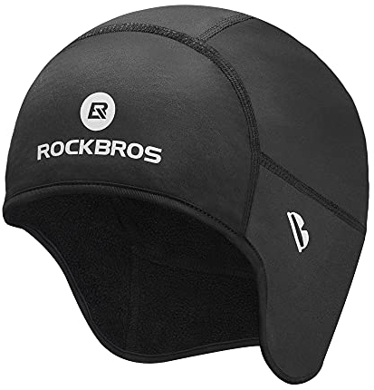ROCKBROS Fahrradkappe Winter Mütze Winddicht Warm Unterziehmütze Bike Cap für Outdoor Sports Radfahren Skifahren Laufen Unisex
