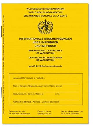 Welsberg 1x Impfbuch Impfpass Impfausweis - internationale Bescheinigung über Impfungen für Babys, Kinder, Jugendliche, Erwachsene mit extra Covid-19 Seite - Ausgabe 2021