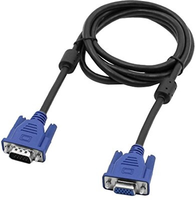 Ruilogod 4.9FT Longitud VGA 15 Pin Male a VGA 15 PIN Cable adaptador hembra para PC