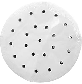 100pcs 3 inch Air Fryer Liners Bamboo Steamer Paper Liners, Premium Perforated Parchment Paper Sheets, Non-stick Basket Mat, Perfect for Air Fryers, Steaming, Baking, Cooking