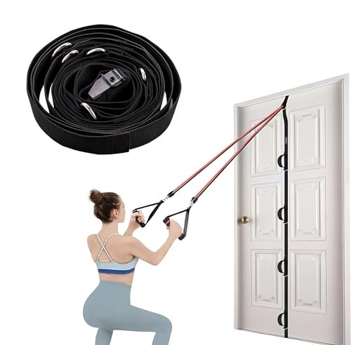 Anclaje Correa de Anclaje Puerta para Ejercicios Bandas Resistencia, Anclaje de Puerta Entrenamiento en Suspensión Portátil, Entrenamiento Deportiva Ejercicio Workout Gym, Gimnasio en casa