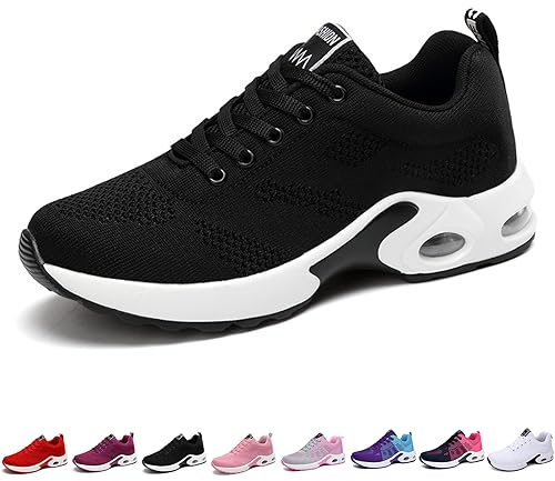 Orthowalk FüR Schmerzfreie FüßE, OrthopäDische Schuhe, Leichte Sportschuhe Damen (39, Black)