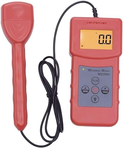SPUZZO Feuchtigkeitsmesser Digitales Feuchtigkeitsmessgerät mit hoher Messgenauigkeit und 2 kurzen Stiften Feuchtigkeitsmesser MS7200 for Papierbauboden