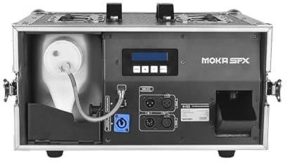 MOKA SFX Silent Haze Maschine auf Wasserbasis, 1200 W, professioneller Hazer Nebelnebel mit Timer, Flugkoffer für DJ, Bühnenshow, Theater