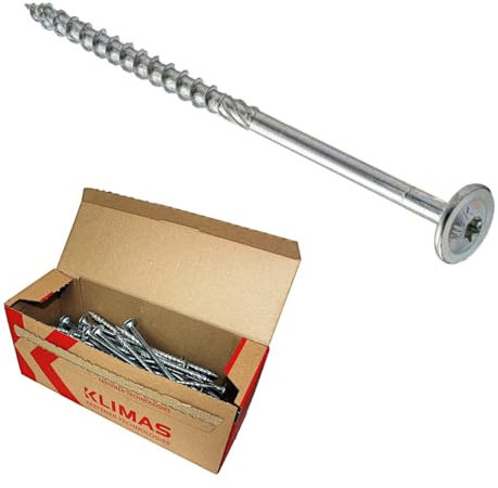 WKCP-B Tellerkopfschrauben weiß verzinkt Holzbauschrauben alle Größen Tellerkopf Torx Schrauben NEUE SPITZE Ø8,0mm ((25Stück Ø8,0 x 140mm TX40))