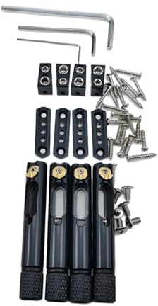 Gitarre Steg Sattel E-Gitarre Headless Bass Bridge Messingmaterial(4 Strings)