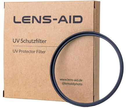 Lens-Aid UV-Filter 82 mm Schutzfilter Schott Glas B270 | Objektiv Protector mit 18-facher Nano-Beschichtung, Aluminiumfassung, Doppelgewinde und Aufbewahrungsbox