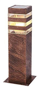FJSAYDYW Lampada a colonna in alluminio impermeabile for esterni E27 a led Lampada da giardino in alluminio Lampada a colonna in alluminio Lampada da prato a paletto luminoso(40cm bronze)