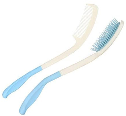 SOIMISS 2pezzi Pettine Manico Plastica Pettine Massaggiante per Capelli Lunghi Adatto per Pazienti Anziani di Pettini Manico