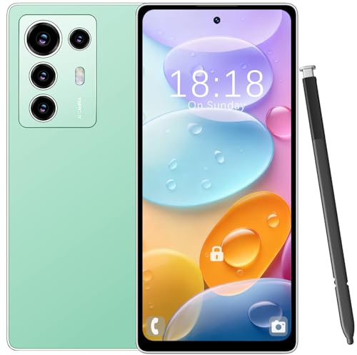 viqee Android Smartphone 8+256GB 6,8 HD-Display, 4500 mAh Akku & 21+8 MP Dual-Kamera - Simlockfrei, Dual-SIM, Face ID & OTG,Grün