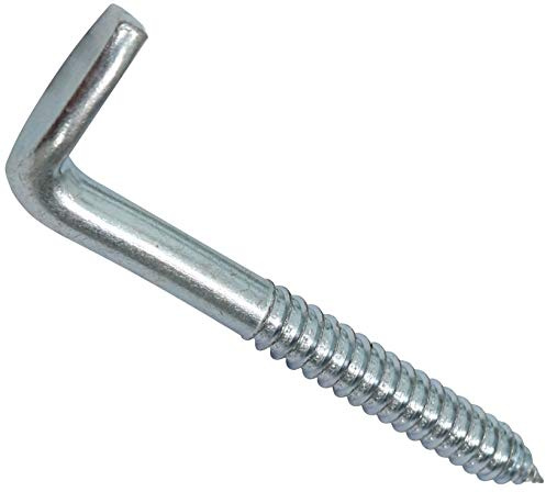AERZETIX - Juego de 10 - Tornillo roscado para madera - Gancho en forma de L - Escarpia para atornillar - Ø10x97mm - Acero galvanizado - Metal - Bricolaje - Renovación - C44754