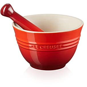 Le Creuset Mörser aus Steinzeug, 360 g, 300 ml, Kirschrot, 81209300600003