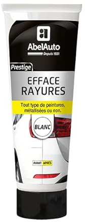 ABELAUTO Efface Rayures Blanc Prestige - Pâte à Polir pour Carrosserie - Élimine Rayures et Éraflures - Blanc - 100ml