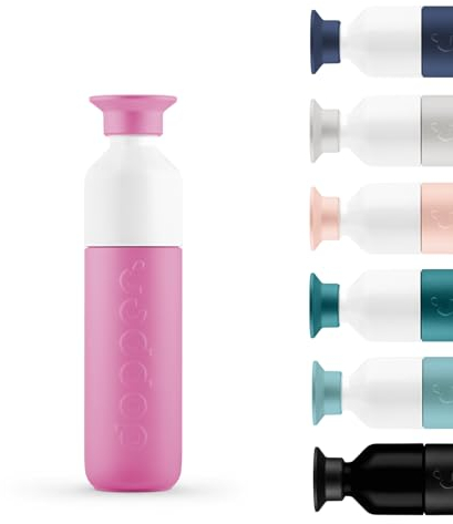 Dopper Insulated 350ml Thermosflasche Pelican Pink - Doppelwandig, auslaufsicher, hält 24h kalt/9h heiß - Edelstahl Trinkflasche - Thermobecher - Kaffeebecher - Wasser, Tee