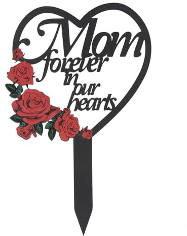 Marcadores de tumba, estaca funeraria, decoración, simpatía, forma de corazón, tumba de hierro, marca conmemorativa, metal, estaca conmemorativa para cementerio, jardín, patio, tumba, marcador de