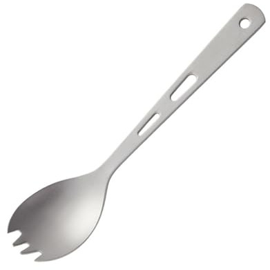 Titan Göffel, 2-in-1 Titanium Löffel/Spork mit Flaschenöffner, Multifunktional Tragbare Ultraleichtem Outdoor Löffel-Gabel-Geschirr für Outdoor-Wanderungen, Rucksackreisen, Picknick
