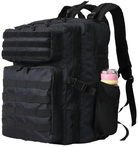 CINGHI LUSSO Tactical Backpack 50L Rucksack for Men Military Backpack Mens Travel Backpack With Bottle Holder Survival Bag Back Pack Men's Hiking Rucksack