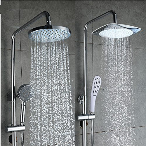 CHCWR Grifos de Ducha Juego de baño Mezcladora de baño Bañera de Ducha Ducha de Lluvia en la Barra de tobogán Cabezal de Ducha Grande