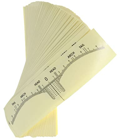 FRCOLOR 100pièces Règles à Sourcils Jetables Transparentes Adhésives Outils De Microblading Et Pochoirs Flexibles Pour Sculpter Et Mesurer Sourcils Symétriques Accessoire Pratique Pour