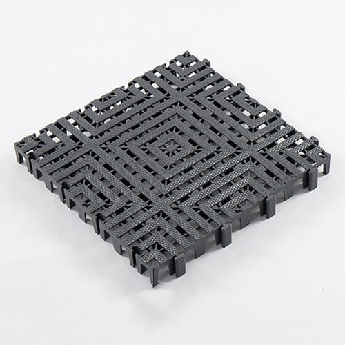 Palets Plastico, Palet Plastico, Estera de Drenaje Entrelazada, Suelo Acolchado con Empalmes, Paleta de Ventilación con Rejilla Transpirable, Aptas para Interiores y Exteriores, Garajes(Gray)