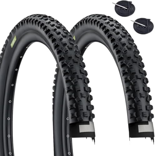 2 däck 29 x 2,25 (57–622) + luftkammare MTB cykeldäck 29 tum för mountainbike med punkteringsskydd - perfekt för terrängspår
