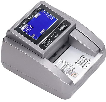 ERYUE Máquina de Contador de Dinero, Pequeña Máquina de Conteo de Facturas de Mano de Mano con MG, UV, Detección IR, para Tiendas, Supermercados, Farmacias (EU enchufe 100-240V)